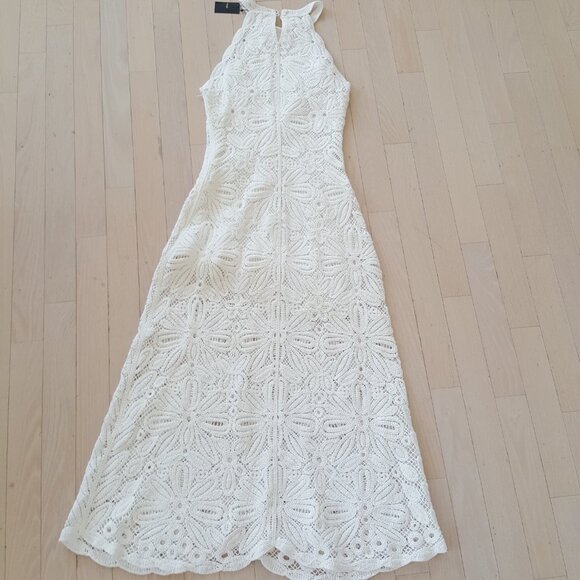 Maje ! Ribambelle Dress, Floral-Embroidered Crochet-Knit Dress, (EU/40) - Picture 9 of 12